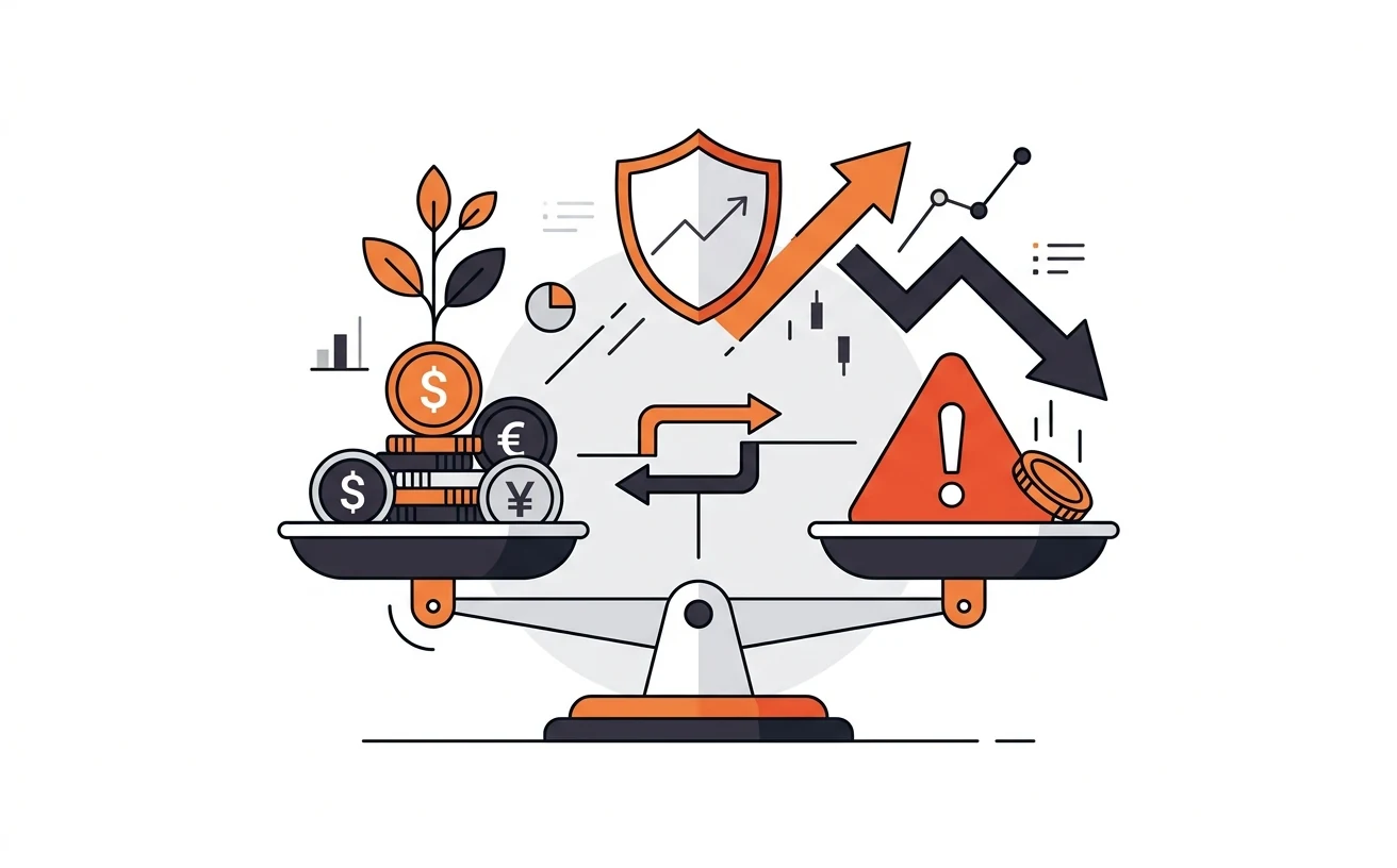 スワップポイントのリスクと長期保有の注意点を示すイメージ